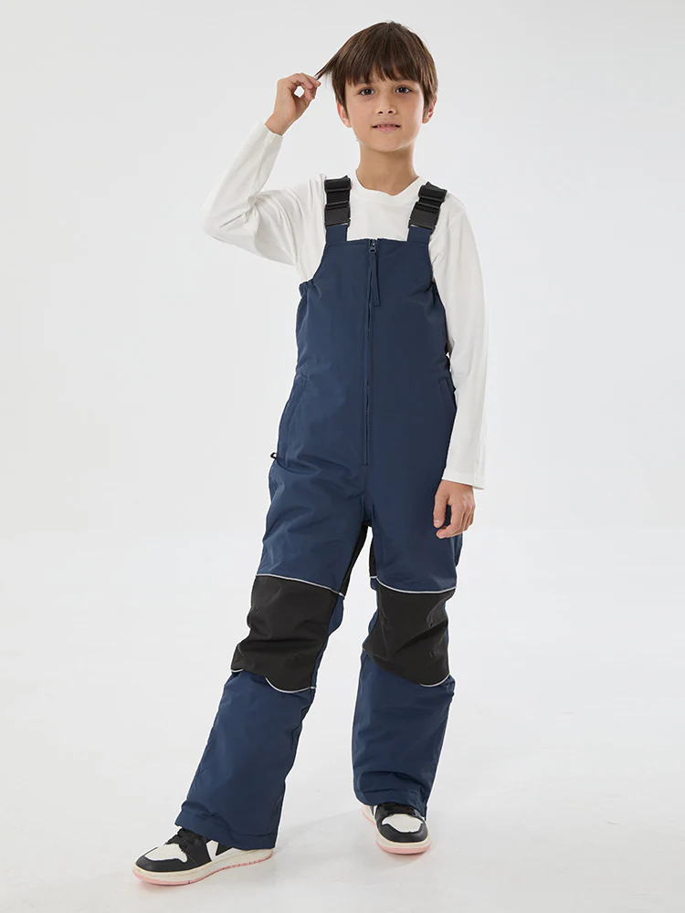 Boys Winter Trek Light Reflective Knee Guard Waterproof Insulated Snow Bib Pants - Image 5