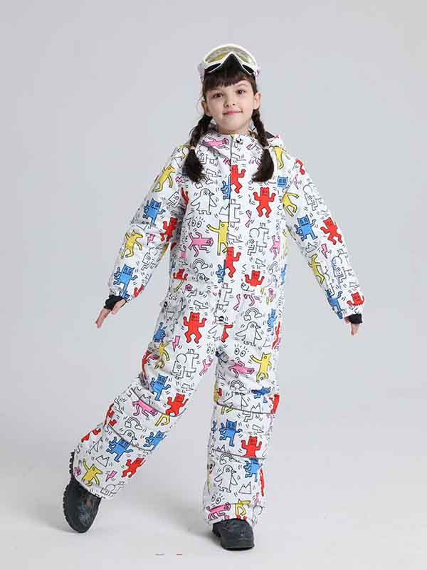 Girl & Boy's Animal World One Piece Snowsuits - Image 8
