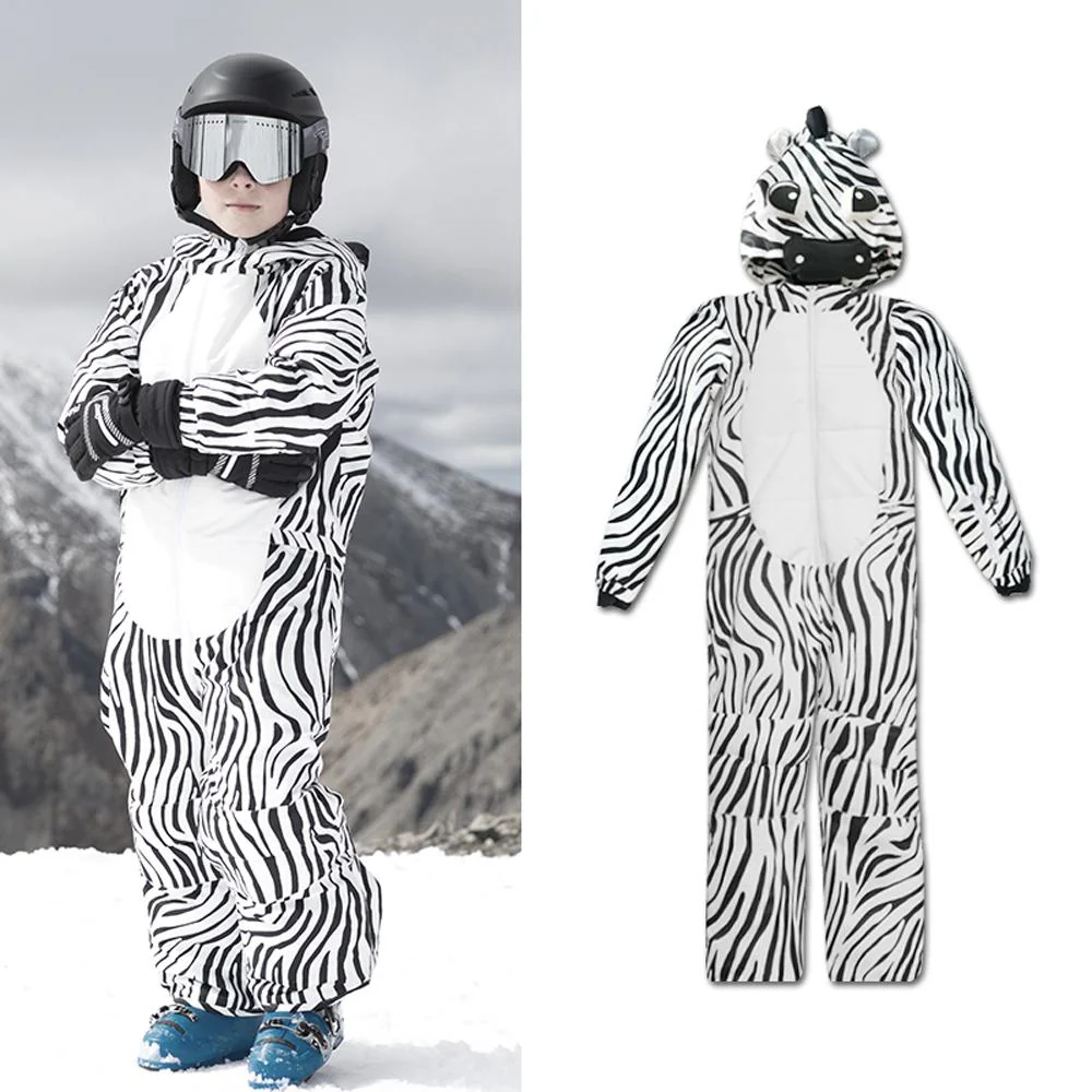 Kids Unisex Waterproof Winter Animal Friendly One Piece Snowsuits - Image 6