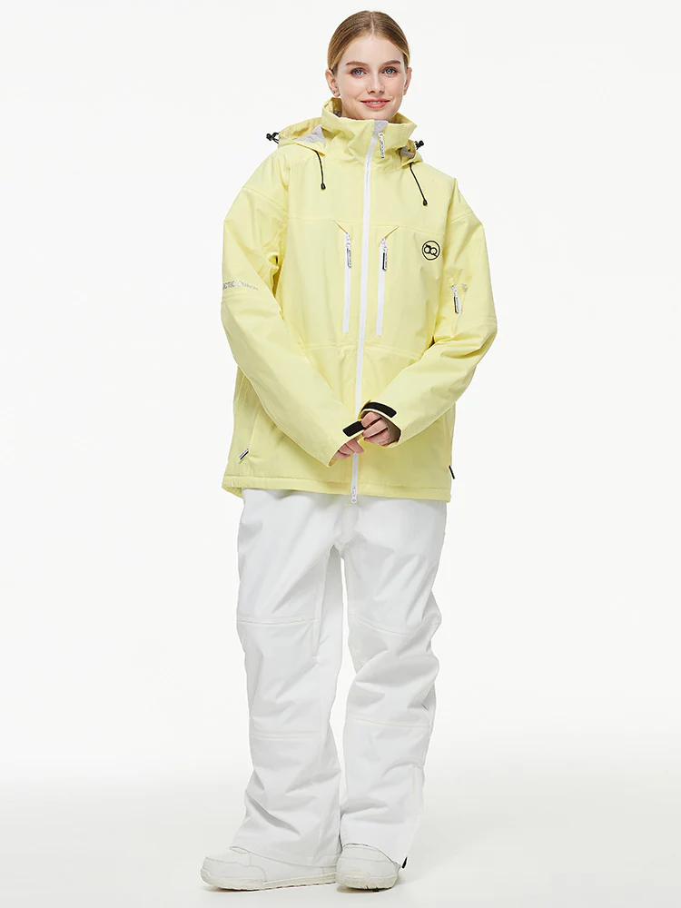 Women's Arctic Queen Mountain Windbreaker Thermal Snow Suits with Overalls Bibs - Image 16