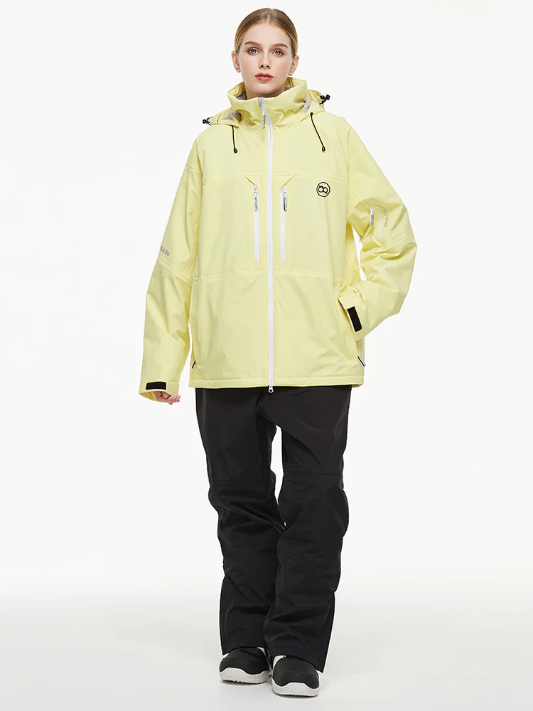 Women's Arctic Queen Mountain Windbreaker Thermal Snow Suits with Overalls Bibs - Image 32