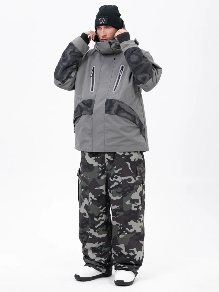 Men's Chillform Reflective Camo Snow Suit – Glow Trail Jacket with Baggy Snow Pants Set - Image 12