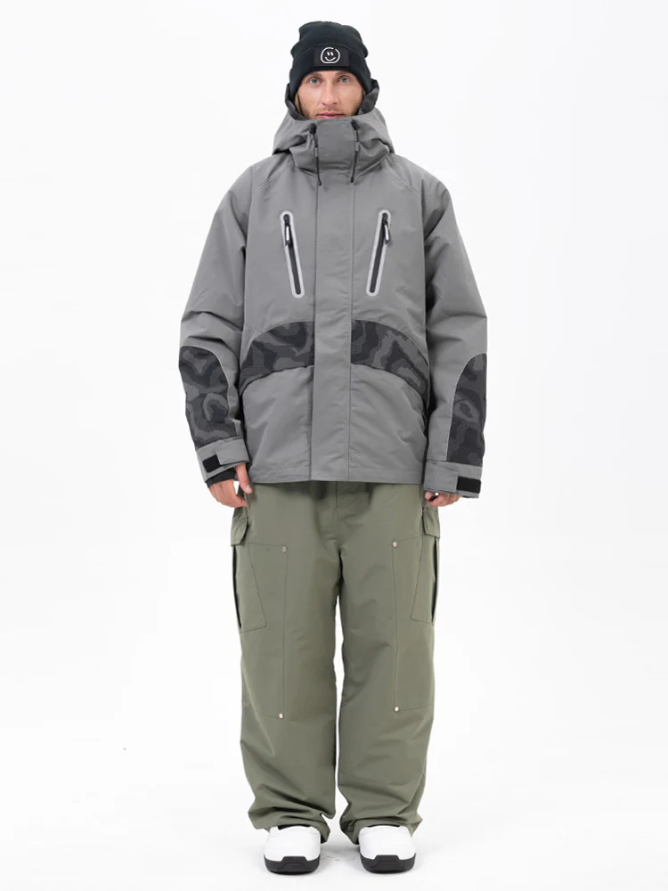 Men's Chillform Reflective Camo Snow Suit – Glow Trail Jacket with Baggy Snow Pants Set - Image 22