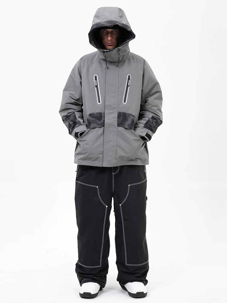 Men's Chillform Reflective Camo Snow Suit – Glow Trail Jacket with Freerider Baggy Snow Pants Set - Image 12