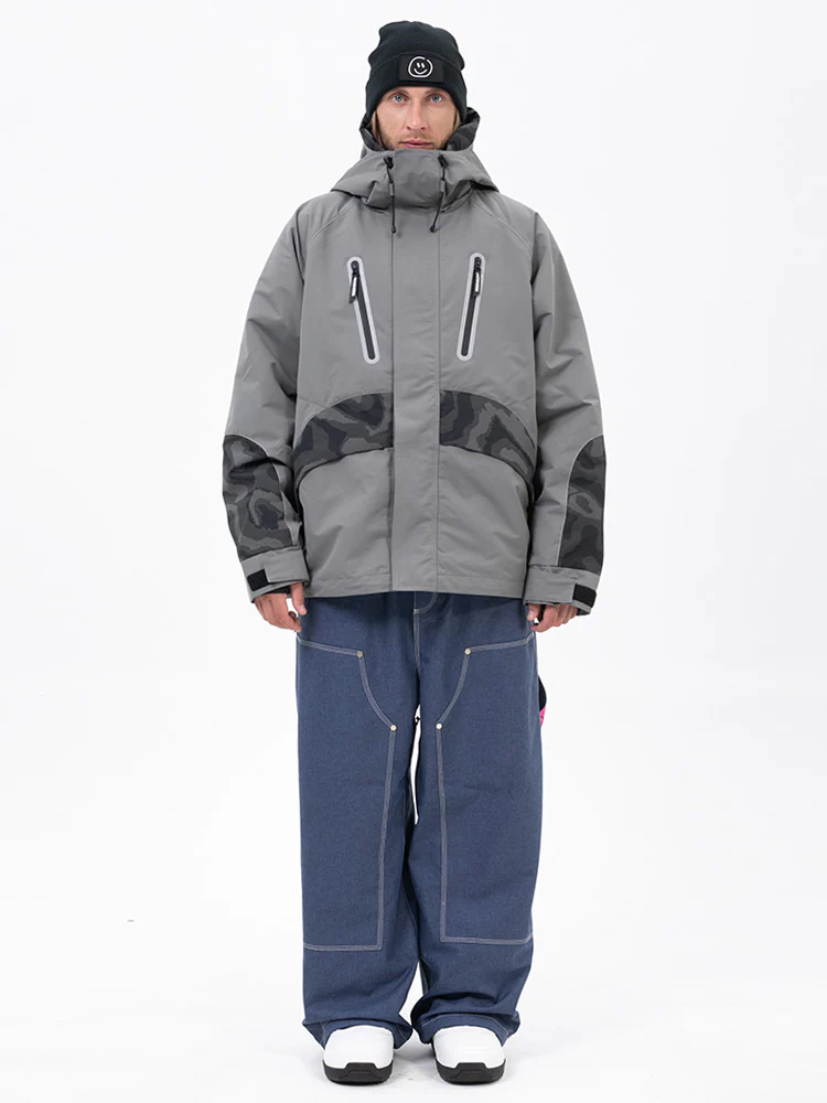 Men's Chillform Reflective Camo Snow Suit – Glow Trail Jacket with Freerider Baggy Snow Pants Set - Image 16