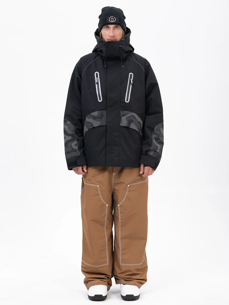 Men's Chillform Reflective Camo Snow Suit – Glow Trail Jacket with Freerider Baggy Snow Pants Set - Image 22
