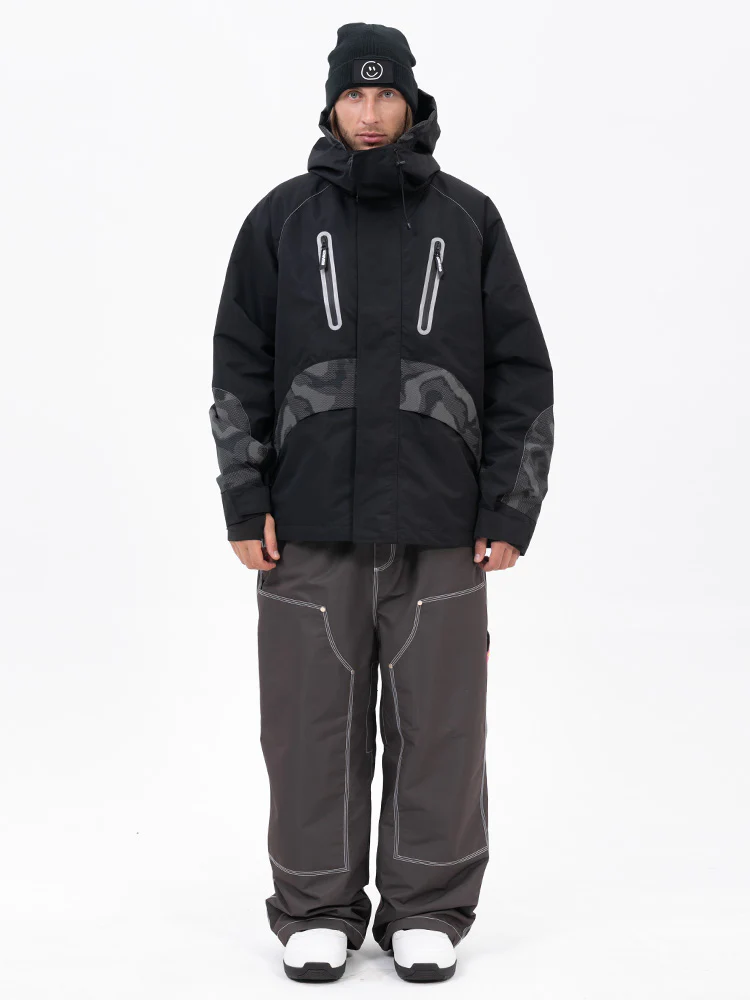 Men's Chillform Reflective Camo Snow Suit – Glow Trail Jacket with Freerider Baggy Snow Pants Set - Image 4