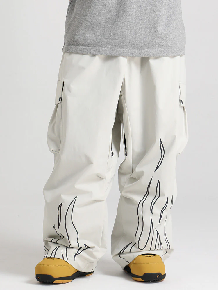 Men's Gsou Snow Furious Spark Reflective Fire Cargo Snow Pants - Image 10