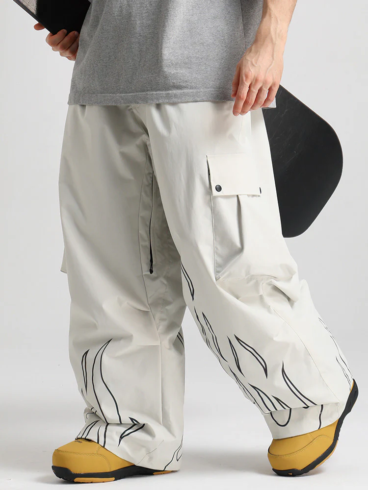 Men's Gsou Snow Furious Spark Reflective Fire Cargo Snow Pants - Image 11