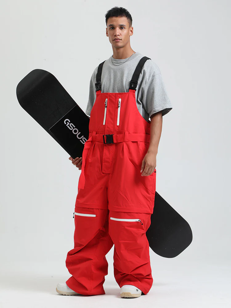 Men's Gsou Snow Mountain Chill Freestyle Baggy Snowboard Bibs - Image 9