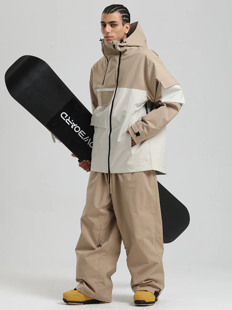 Men's Gsou Snow Terrain Flow FlexZip Hybrid Cargo Snowboard Suits - Image 17