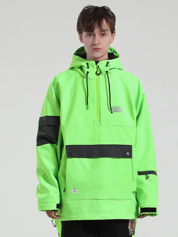 Men's Gsou Snow Unisex Reflective Mountain Mission Anorak Snow Jacket - Image 7