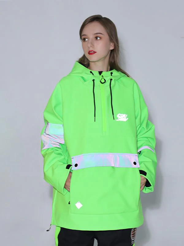 Men's Gsou Snow Unisex Reflective Mountain Mission Anorak Snow Jacket - Image 8