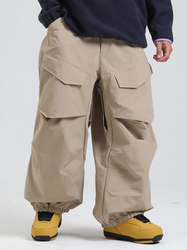 Men's Gsou Snow Urban Slope KneeFlex Cargo Pockets Baggy Snow Pants - Image 4
