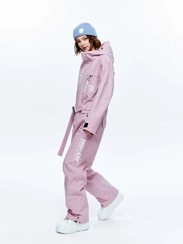 Men's High Experience Checkerboard Sleeve Urban Style One Piece Snowboard Suits - Image 12