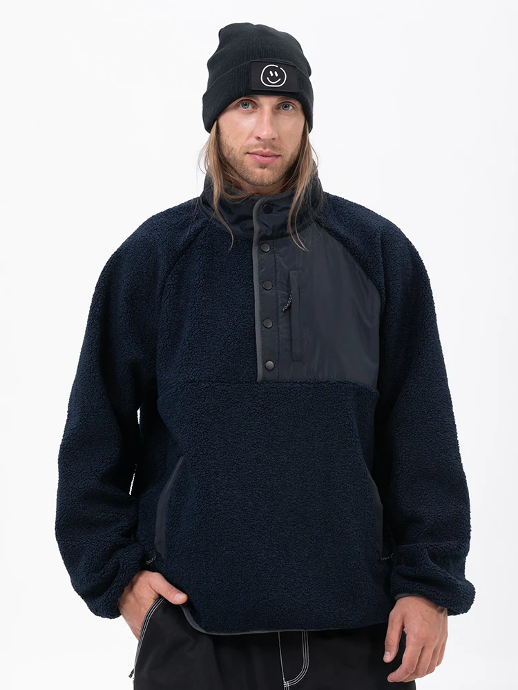 Men's Mountain-Ready Faux Sherpa Adventure Pullover Warm Fleece Sweater - Image 7
