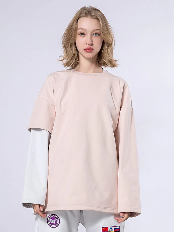 Men's Mutu Snow Fake Two Crew Neck Sweater - Image 6
