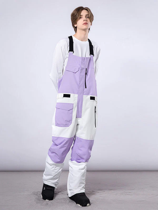 Men's Mutu Snow Winter Moment Block Snow Bibs Pants - Image 3