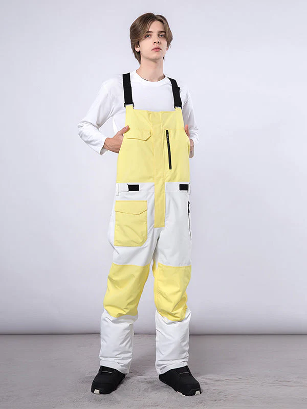 Men's Mutu Snow Winter Moment Block Snow Bibs Pants - Image 5