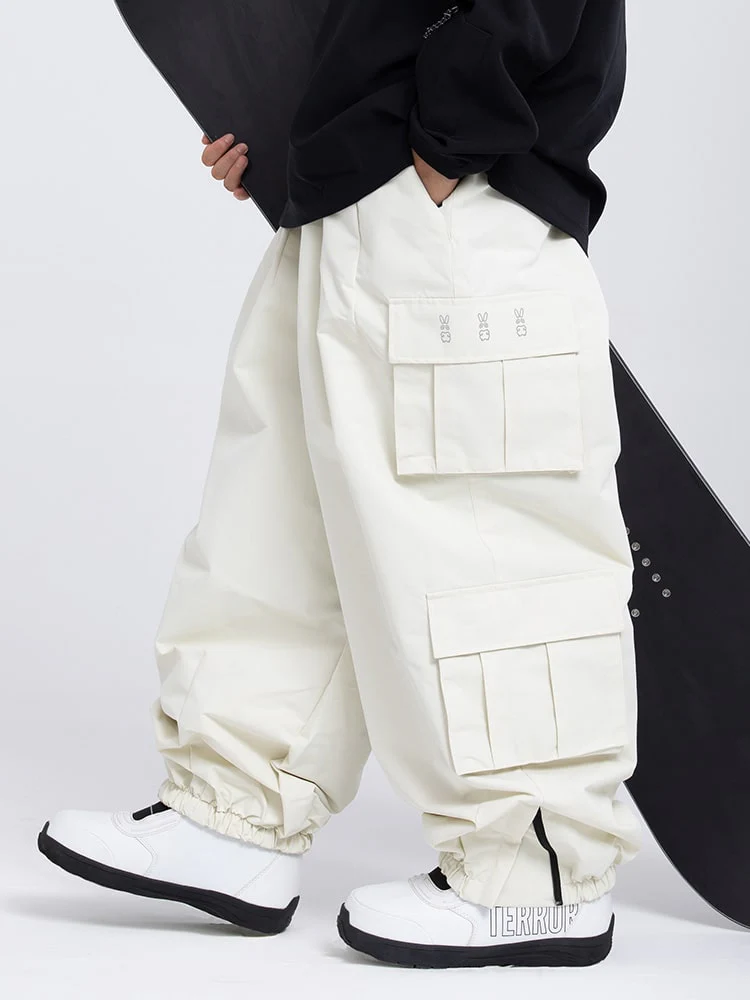 Men's Rabbit Snow Freestyle Cargo Baggy Snowboard Pants - Image 11