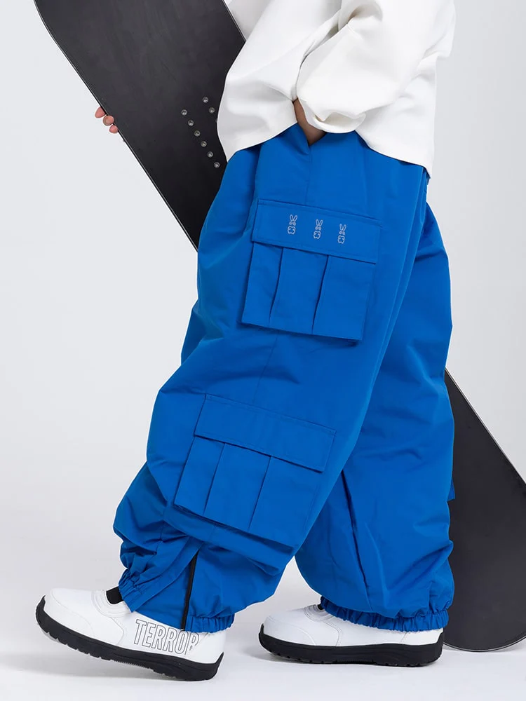 Men's Rabbit Snow Freestyle Cargo Baggy Snowboard Pants - Image 3
