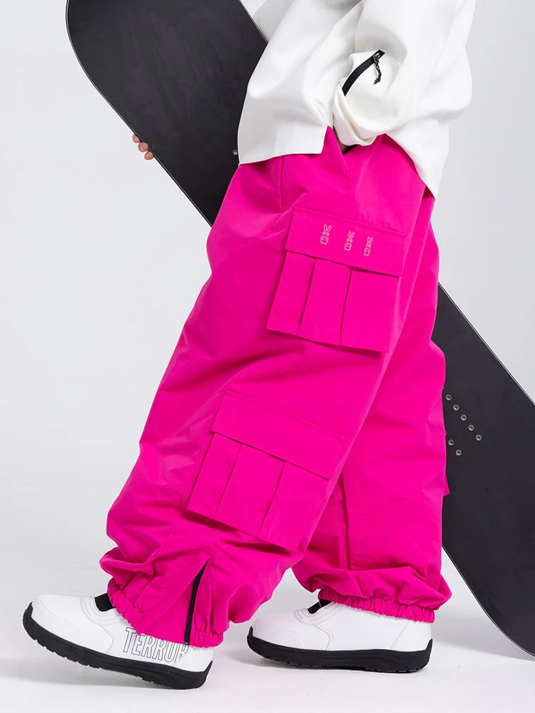 Men's Rabbit Snow Freestyle Cargo Baggy Snowboard Pants - Image 7