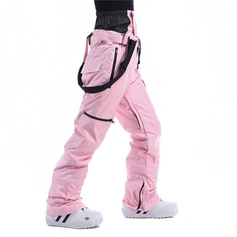 Men's RIIVIYELE Winter Mountain Snow Pants Ski Bibs - Image 5