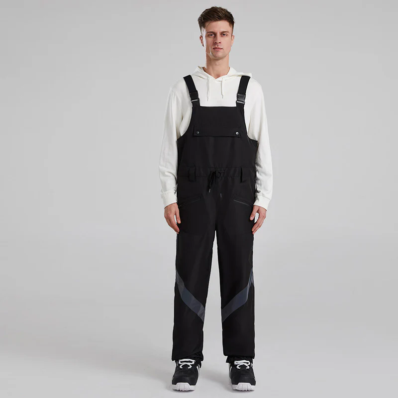 Men's RIVIYELE Slope Style Reflective Winter Snow Ski Pants Snow Bibs - Image 3
