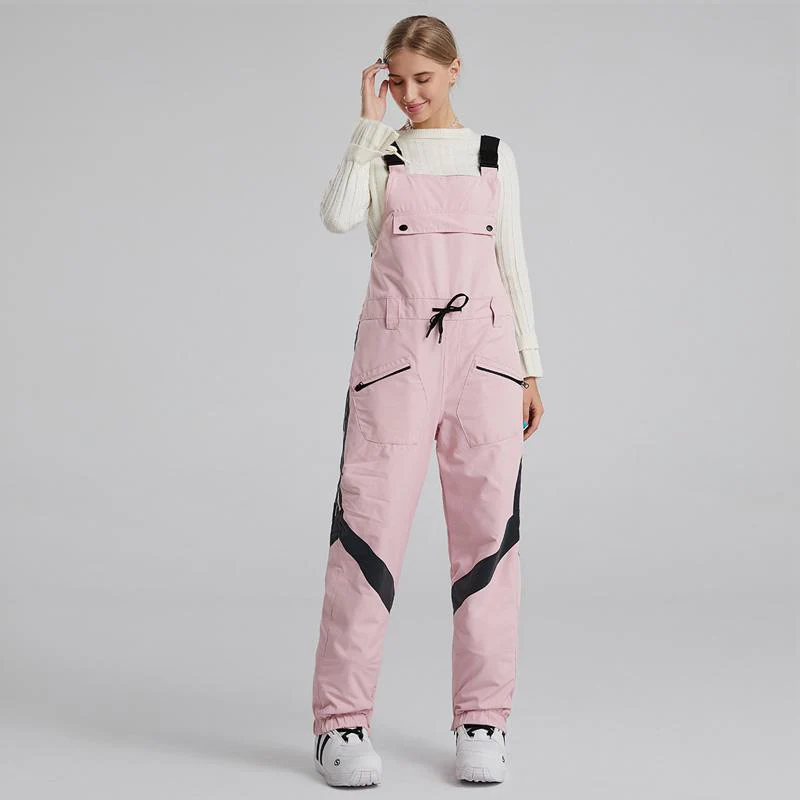 Men's RIVIYELE Slope Style Reflective Winter Snow Ski Pants Snow Bibs - Image 5