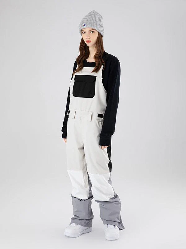 Men's Searipe Mountain Discover Colorblock Snowboard Pants Coverall Bibs - Image 19