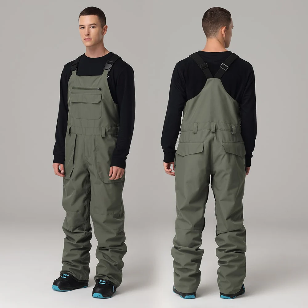 Men's Searipe Mountain Terry Winter Snow Pants Overall Snowboard Bibs - Image 3