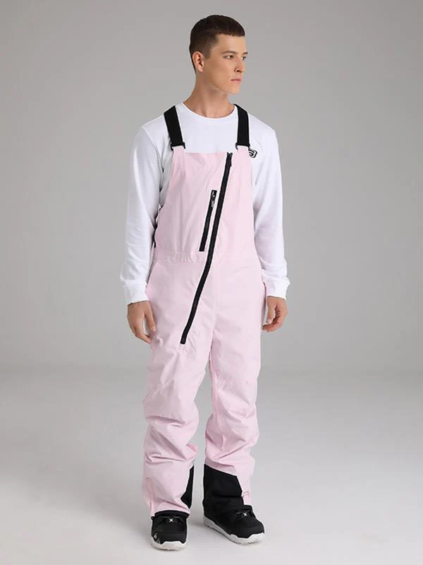 Men's Searipe Oblique Zipper Winter Crew Snow Pants Ski Bibs - Image 11