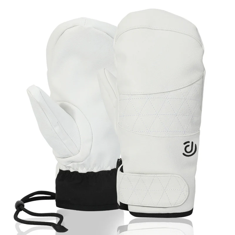 Men's SnowTrail Extreme Weather Thermal Leather Snow Mittens - Image 2