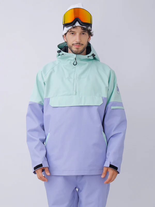 Men's Snowverb Alpine Ranger Colorblock Anorak Snow Jacket - Image 5