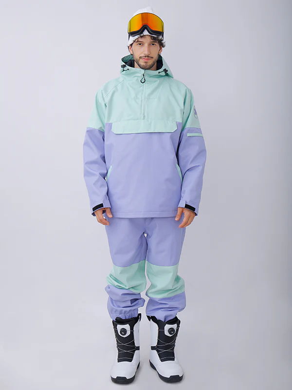 Men's Snowverb Alpine Ranger Colorblock Anorak Snow Jacket - Image 6