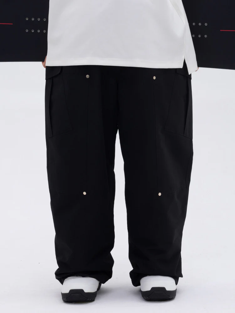 Men's Double Knee Mountain Freestyle Baggy Camo Snow Pants - Image 6