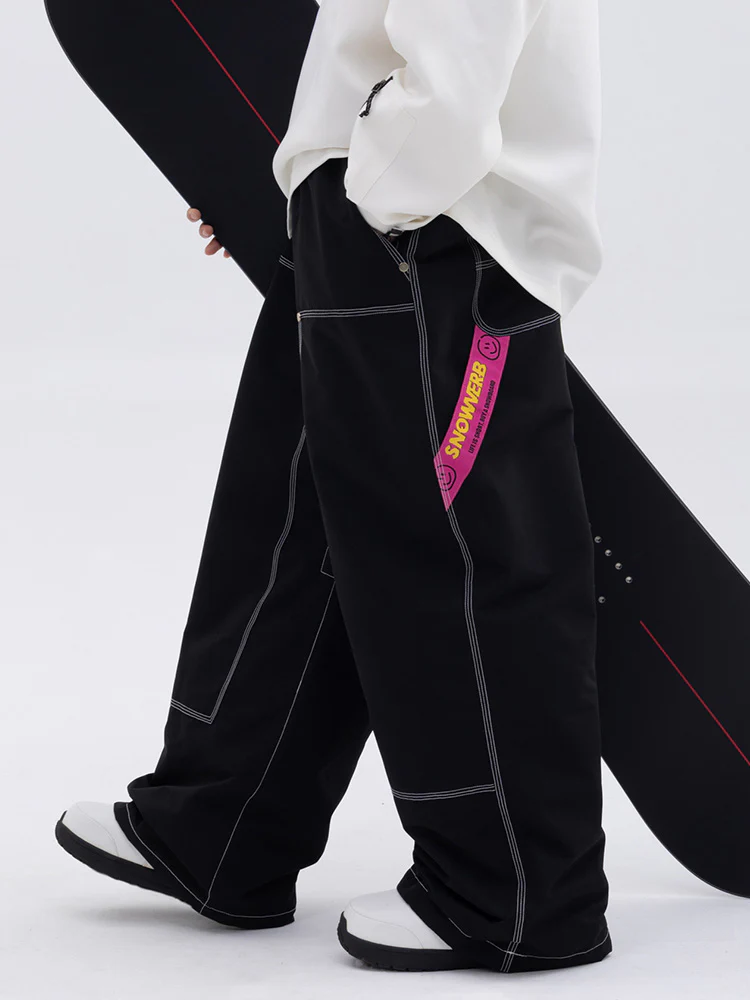Men's Urban Street Style Freerider Baggy Snow Pants - Image 5
