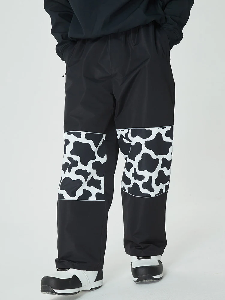 Men's Swaggy Knee Reflective Graphic Panel Cargo Snow Pants - Image 14