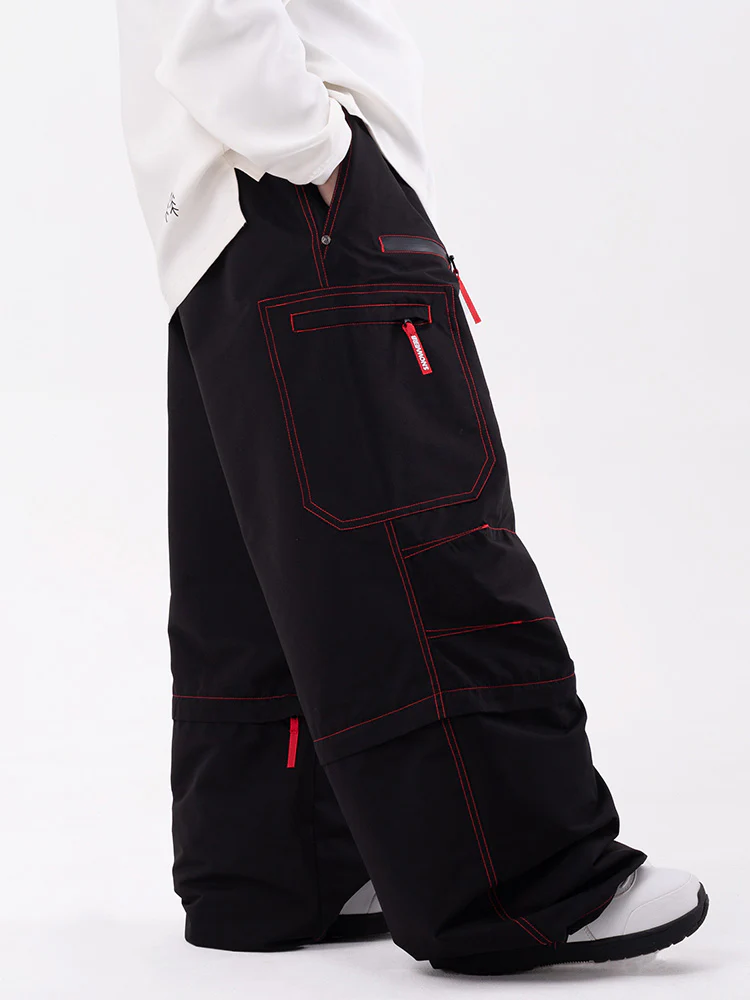 Men's Wild Soul Steeze HypeShred Baggy Utility Cargo Snow Pants / Shorts - Image 7
