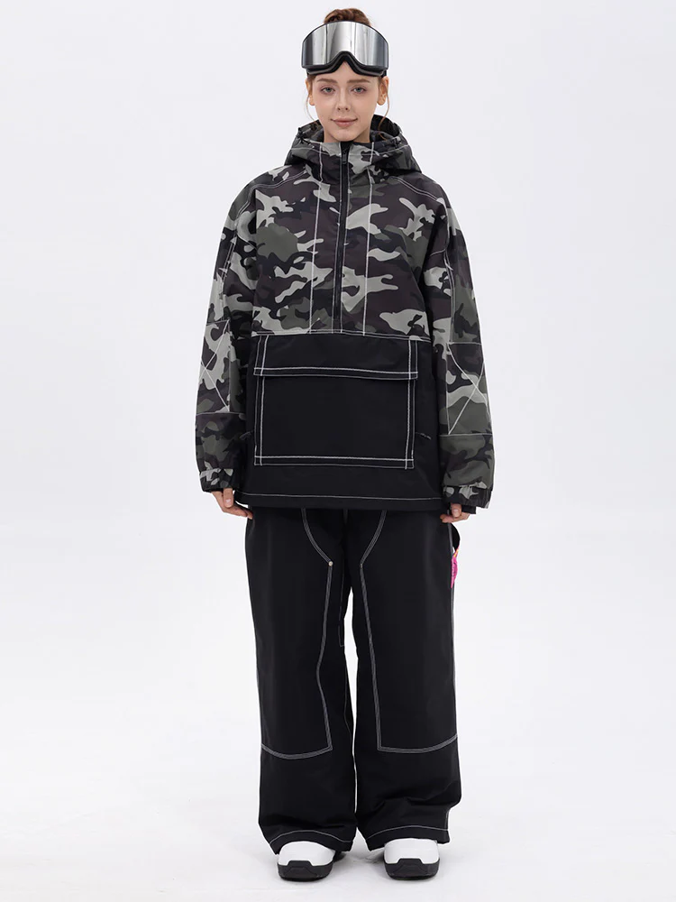 Women’s Mountain Vibe Pullover Jacket & Urban Freerider Baggy Snow Pants Set - Image 9