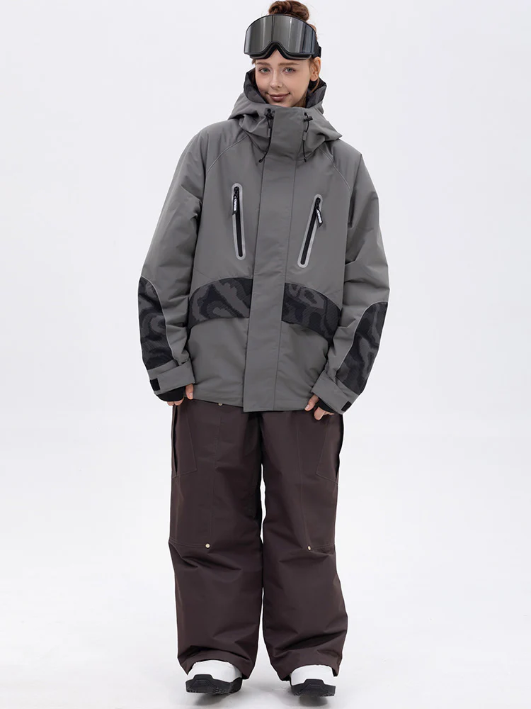 Women's Chillform Reflective Camo Snow Suit – Glow Trail Jacket with Baggy Snow Pants Set - Image 11