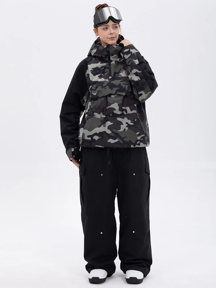Women's Freestyle Mountain Camo Snow Suit – Bomber Jacket & Baggy Pants Set - Image 6