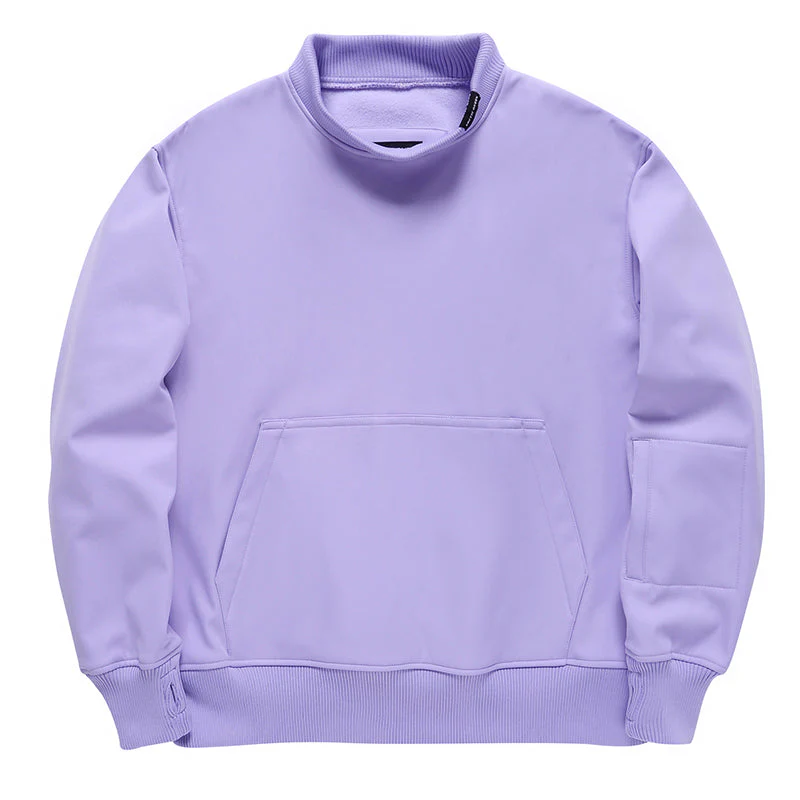 Women's Freestyle Round Neck Sweater Kangaroo Pocket Fleece Pullover - Image 4
