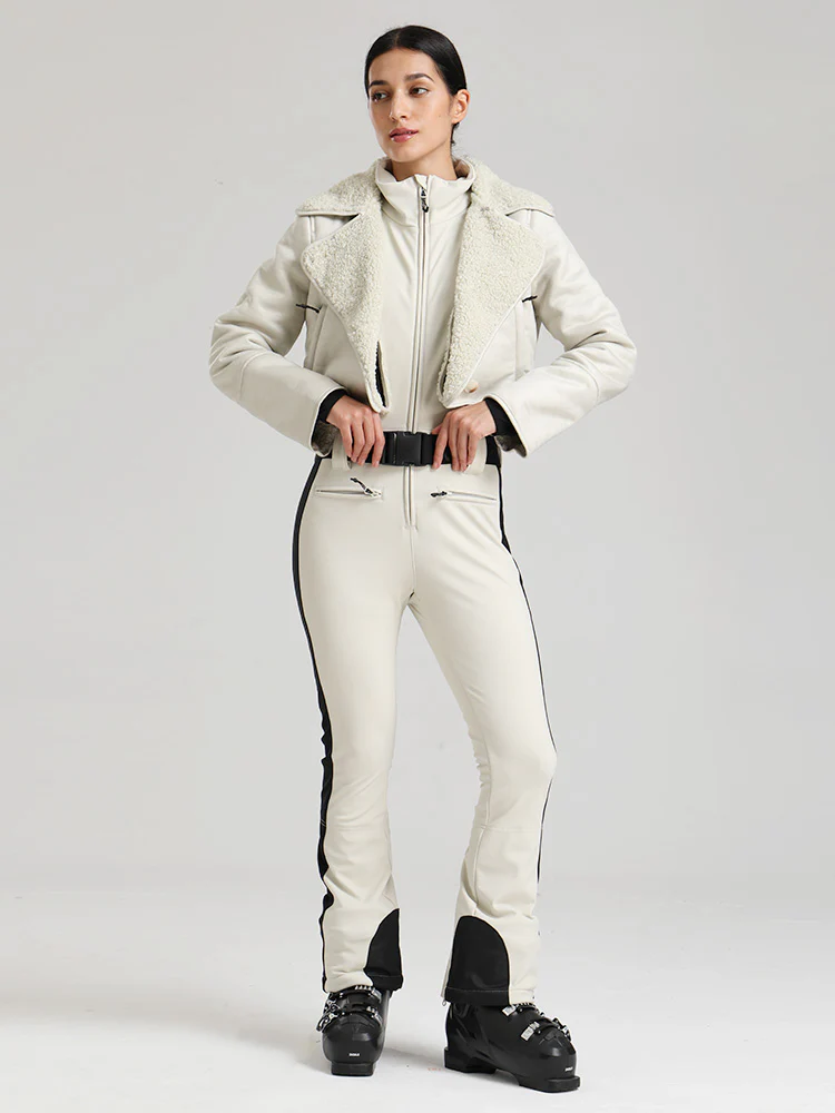 Women's Glacier Vogue Ski Jumpsuit & Fleece-Collar Faux-Leather Jacket - Image 8