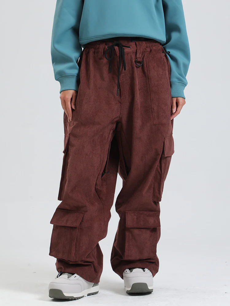Women's Gsou Snow Alpine Cruiser Fleece Oversize Baggy Snowboard Pants - Image 12