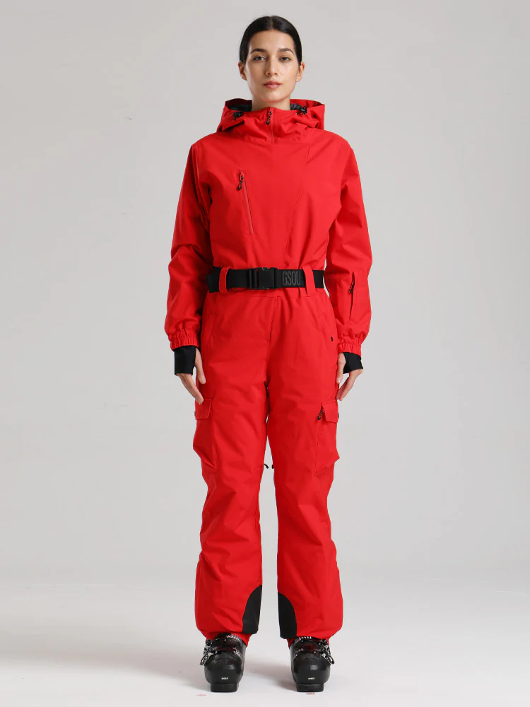 Women's Gsou Snow Alpine Luxe Slim Fit Full Body Onesie Ski Jumpsuit - Image 5