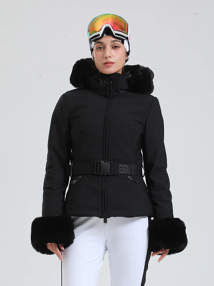 Women's Gsou Snow Arctic Vogue Fleece-Lined Winter Glam Ski Jacket - Image 9