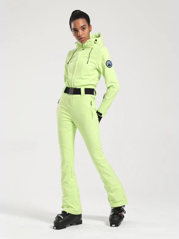 Women's Gsou Snow Classic Belted Flare One Piece Ski Suit - Image 26