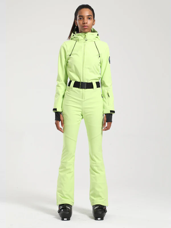 Women's Gsou Snow Classic Belted Flare One Piece Ski Suit - Image 27