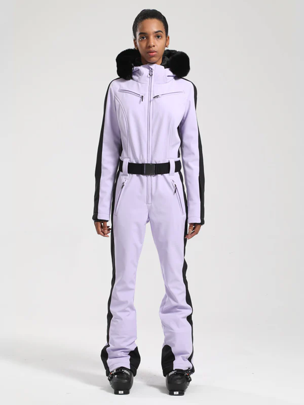 Women's Gsou Snow Classic Faux-Fur Trim Dawn Ski Suit One Piece - Image 18